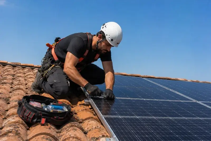 Maintenance et monitoring de panneaux solaires à Saint-Léon-sur-l'Isle