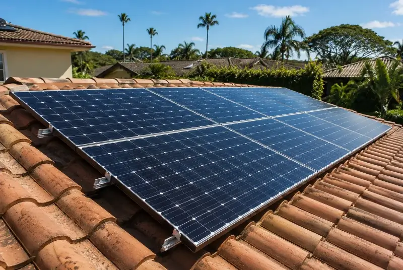 Installation de panneaux solaires à Saint-Léon-sur-l'Isle